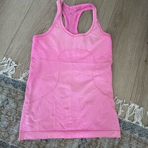 Lululemon pink racer back tank. Size 6